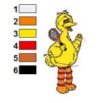 Sesame Street Big Bird 06 Embroidery Design
